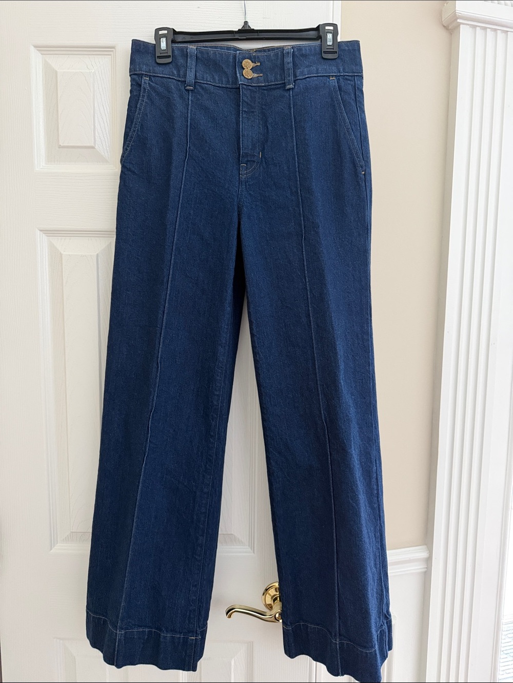J. Crew Classic High-Waist Wide Leg Trouser Jeans - Dark Blue